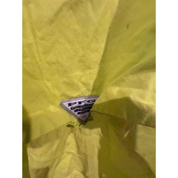 Columbia PFG Men’s Short Sleeve Fishing Shirt – Neon Yellow – Size XL - Picture 5 of 6